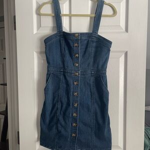 Express Blue Denim Shirt dress Nashville western stretch denim size small